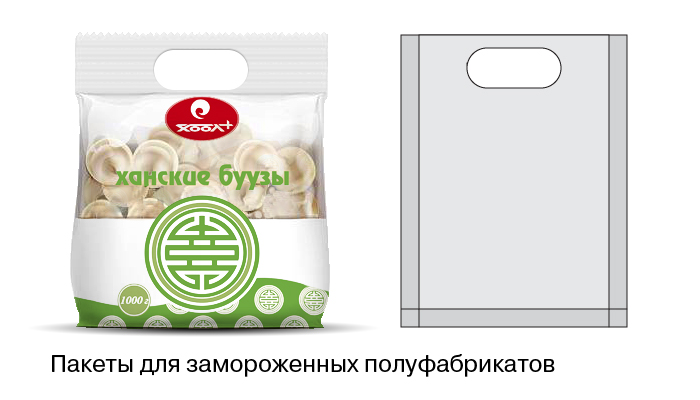 Пакеты для полуфабрикатов с рисунком